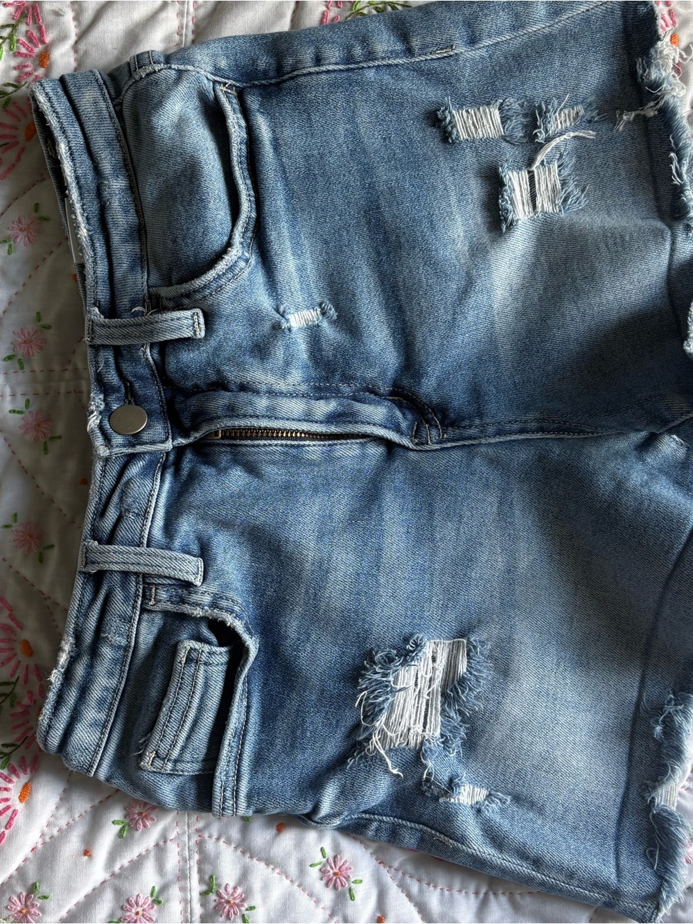 Altrd State Light Blue Distressed Women’s Denim Shorts